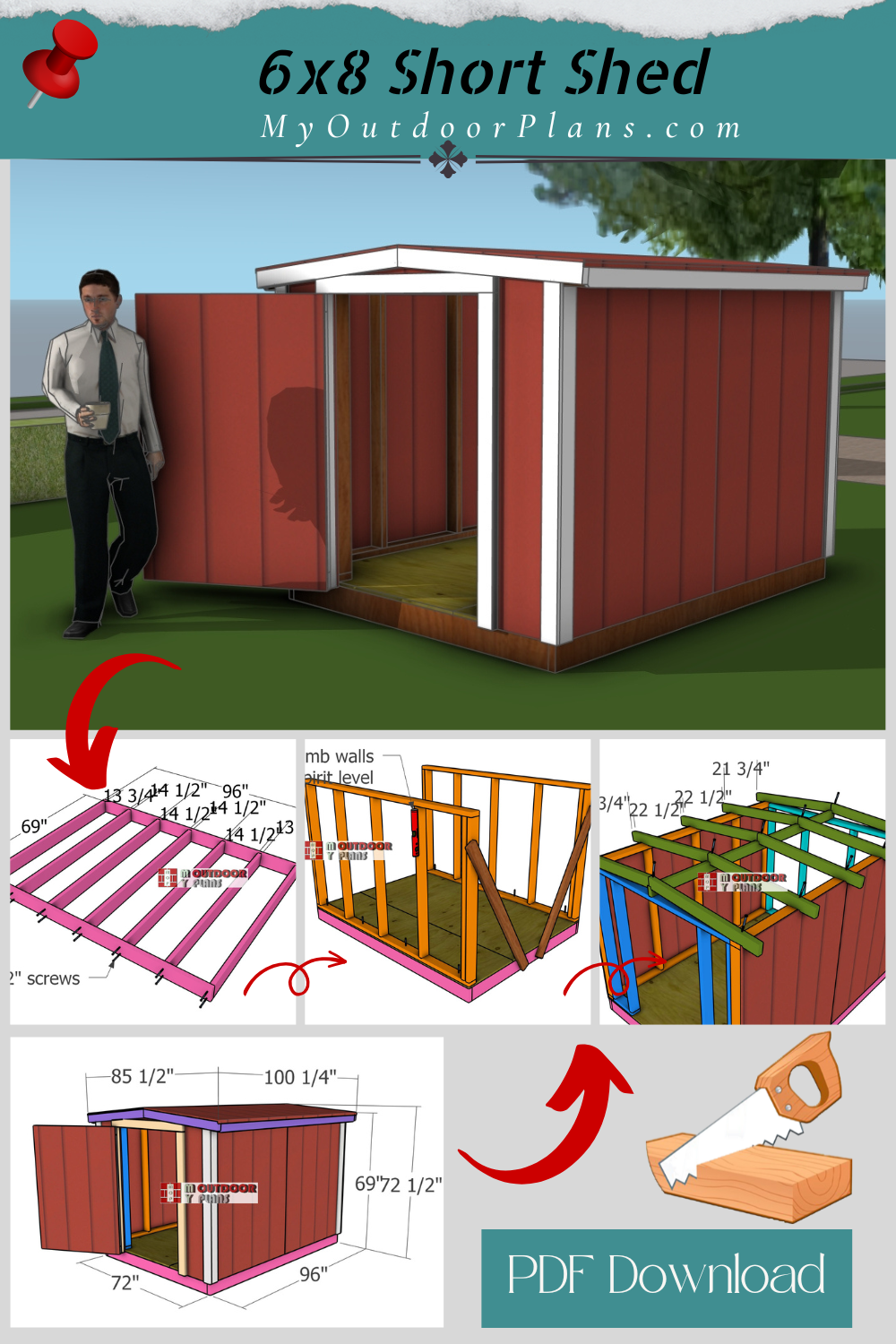 6x8 short shed plans