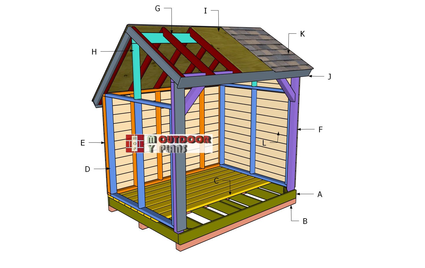 Building-a-6x8-firewood-shed