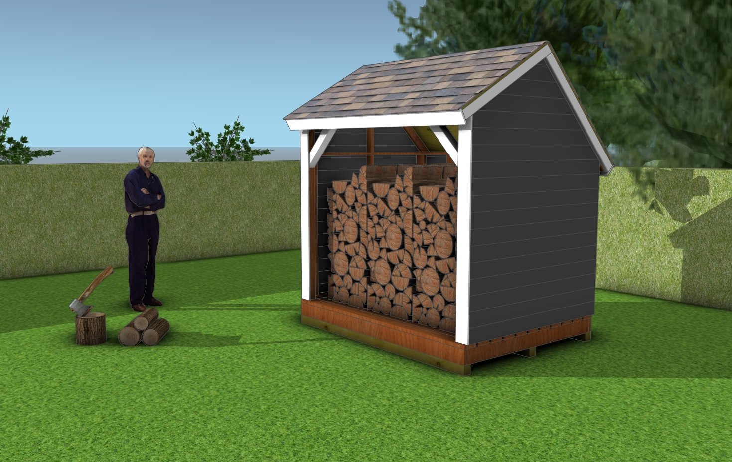 DIY Firewood shed plans