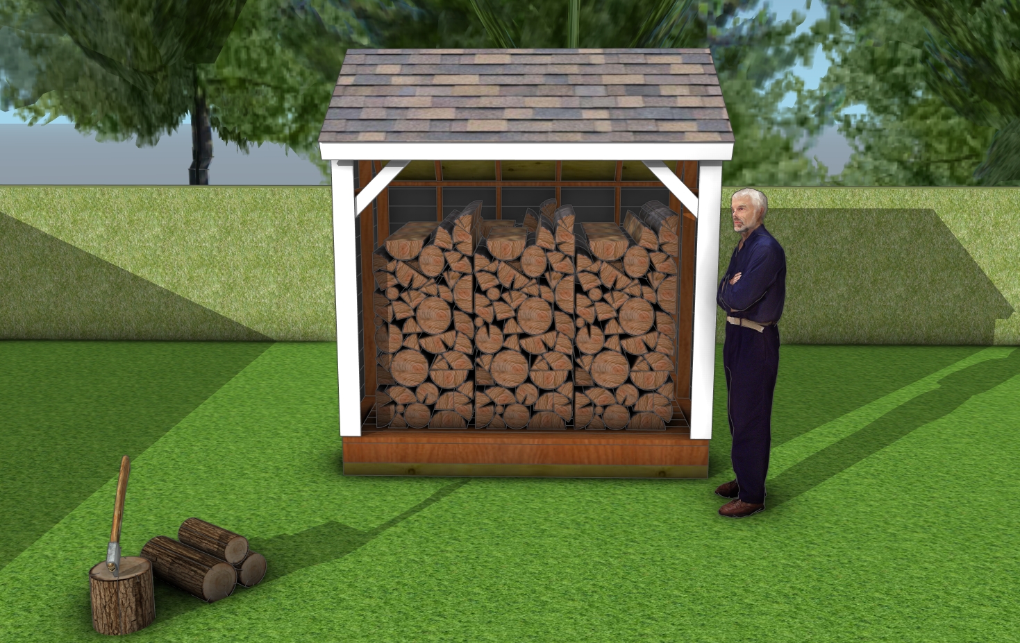 How to build a small firewood shed