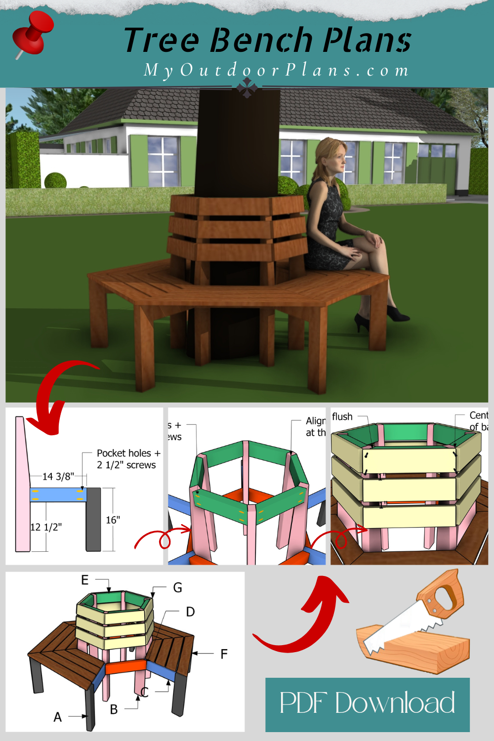 tree bench plans