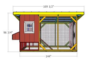6x12 chicken coop - front view