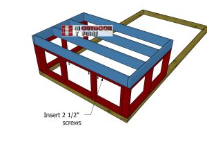 Secure-the-chicken-coop-floor-frame