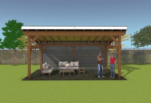14x20 garden pavilion - front view