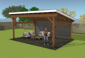 14x20 lean to pavilion