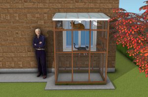 4x6 Catio Plans. - front view