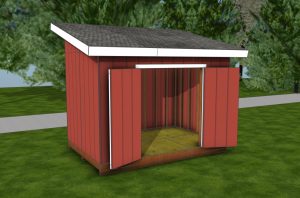 8x12 lean to shed - interior