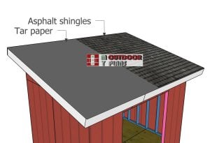 Attaching-the-roofing---lean-to-shed