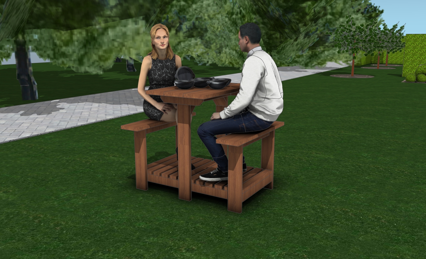 DIY tall picnic table